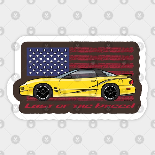 USA - Last of the breed-yellow Sticker by JRCustoms44